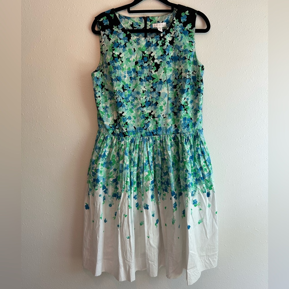 Floral Midi Dress Sz 10/M Sleeveless Easter Romantic Garden Picnic Cottagecore